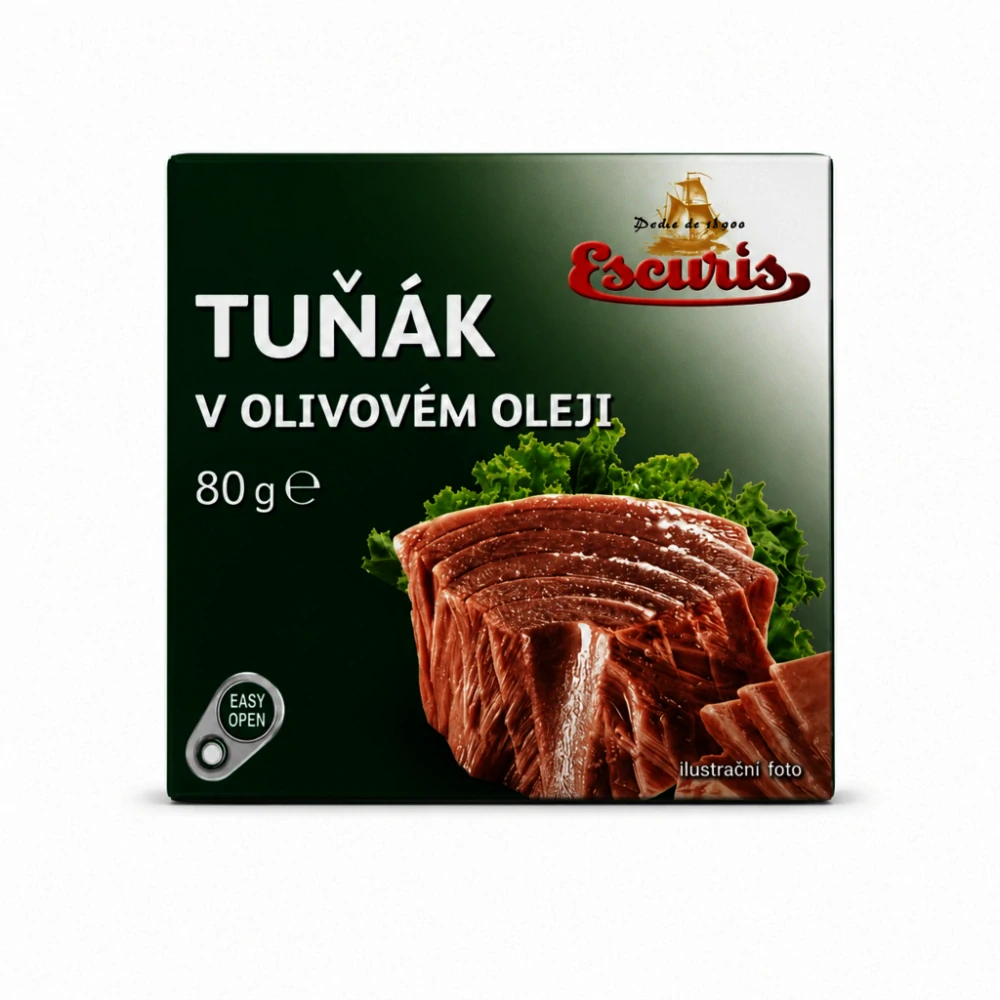 Tuňák v olivovém Escuris 80g