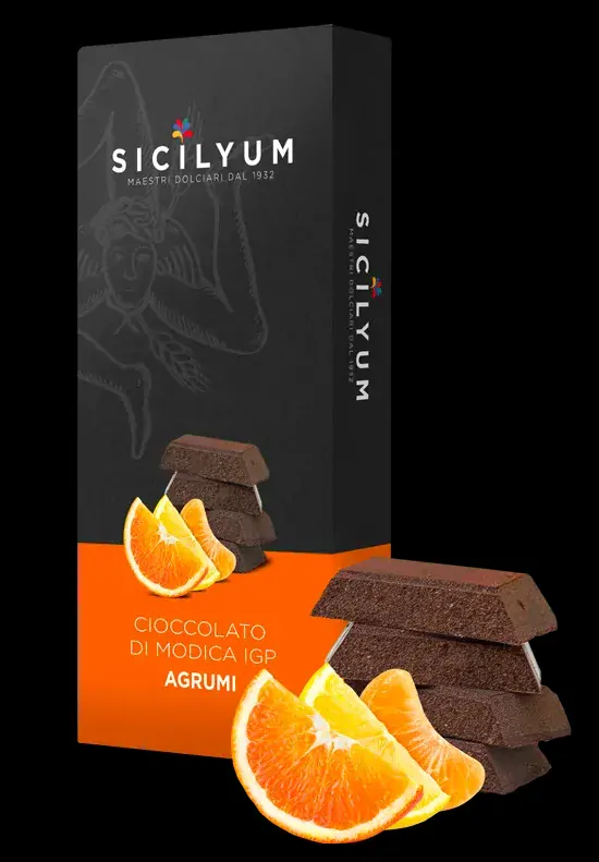 Čokoláda z Modica s citrusy Sicilyum hořká 75g 
