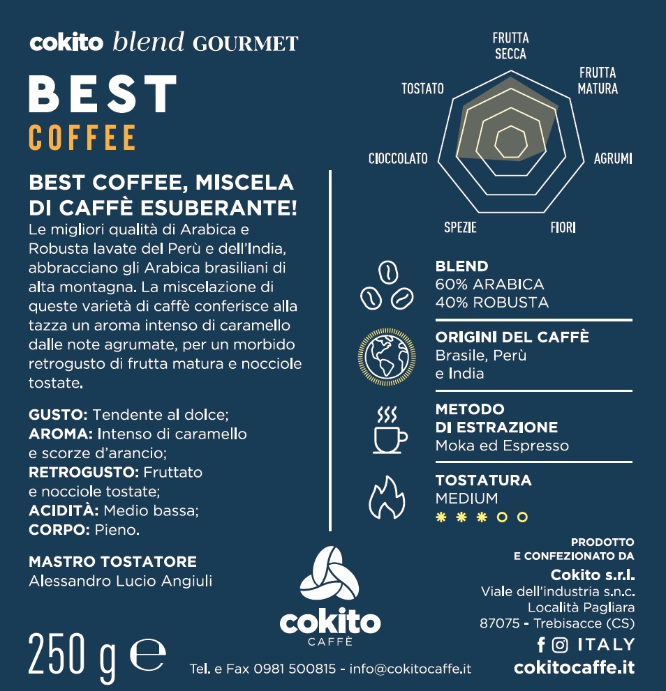 Cokito Caffé Best Coffee - 500g, zrnková káva