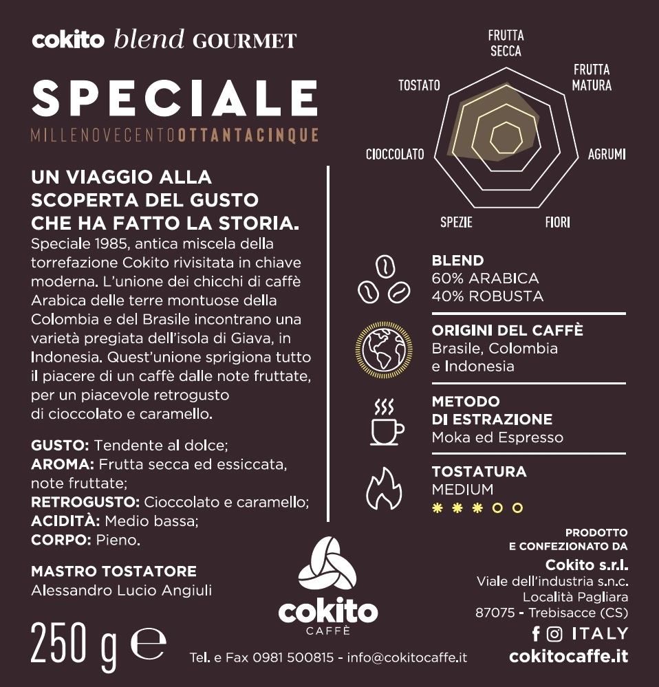 Cokito Caffé Speciale 1985 - 500g, zrnková káva