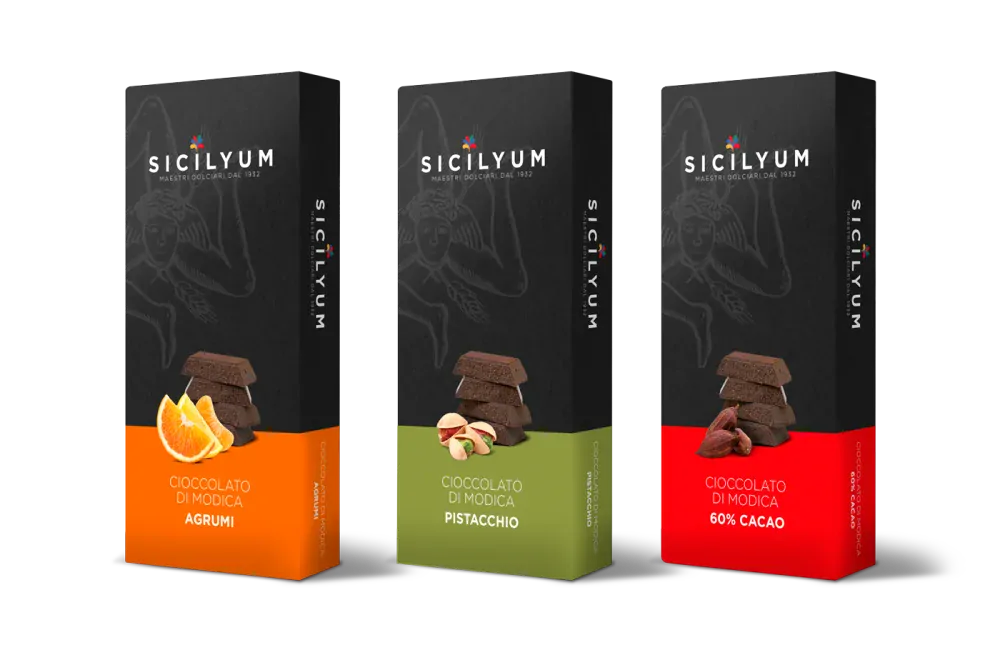 Čokoláda z Modica s pistáciemi Sicilyum hořká 75g