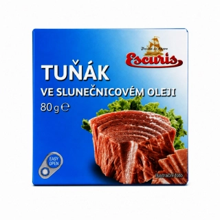 Tuňák ve slunečnicovém oleji Escuris 80g